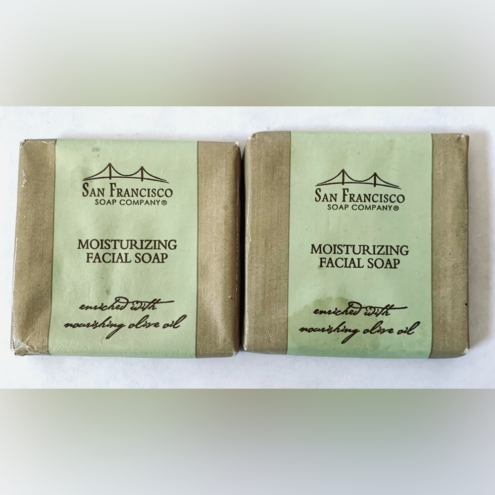 2 San Francisco Soap Company moisturizing facial soap with olive oil travel